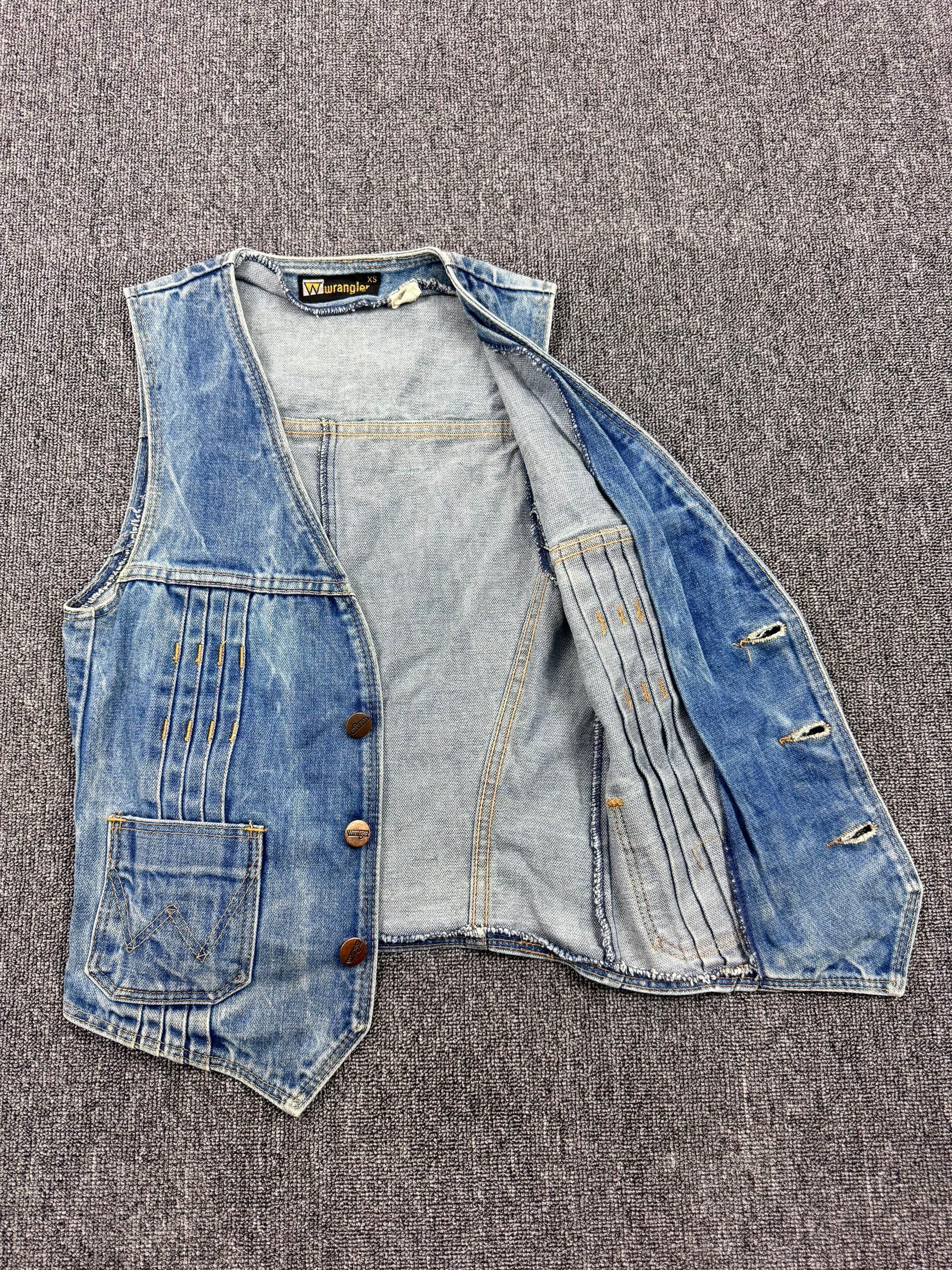 Vintage × Wrangler Vintage 80s Wrangler Denim Vest Jacket Size US XXS / EU 40 - 8 Thumbnail