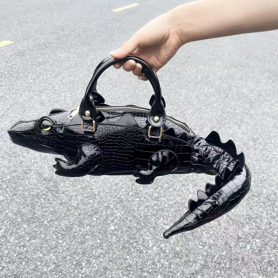Other Streetwear Designer PU Leather Shoulder Crocodile Hand Bag Size ONE SIZE - 4 Thumbnail