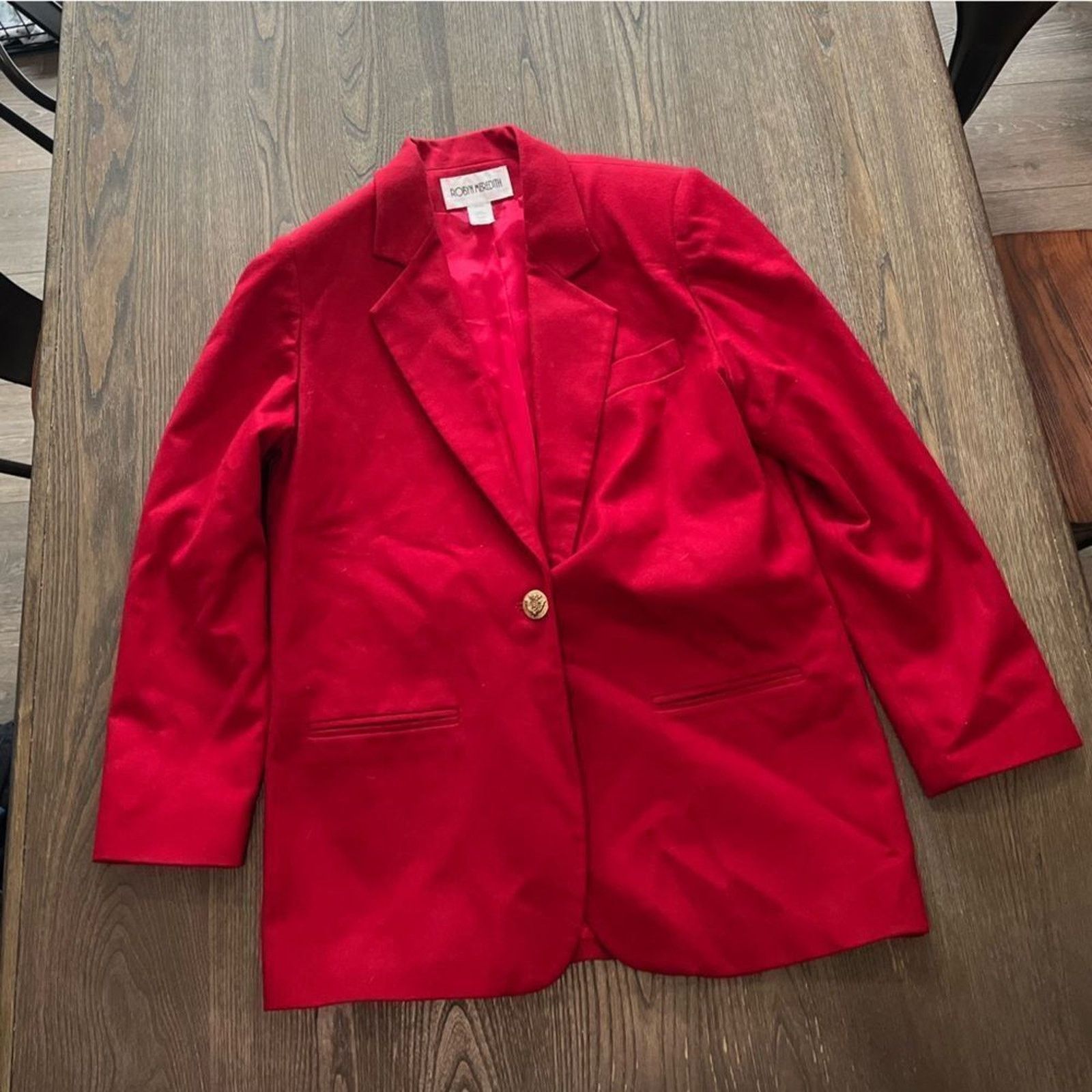 Vintage Robyn Meredith Cherry Red Wool Button Front Vest Size 12 Size XL / US 12-14 / IT 48-50 - 1 Thumbnail