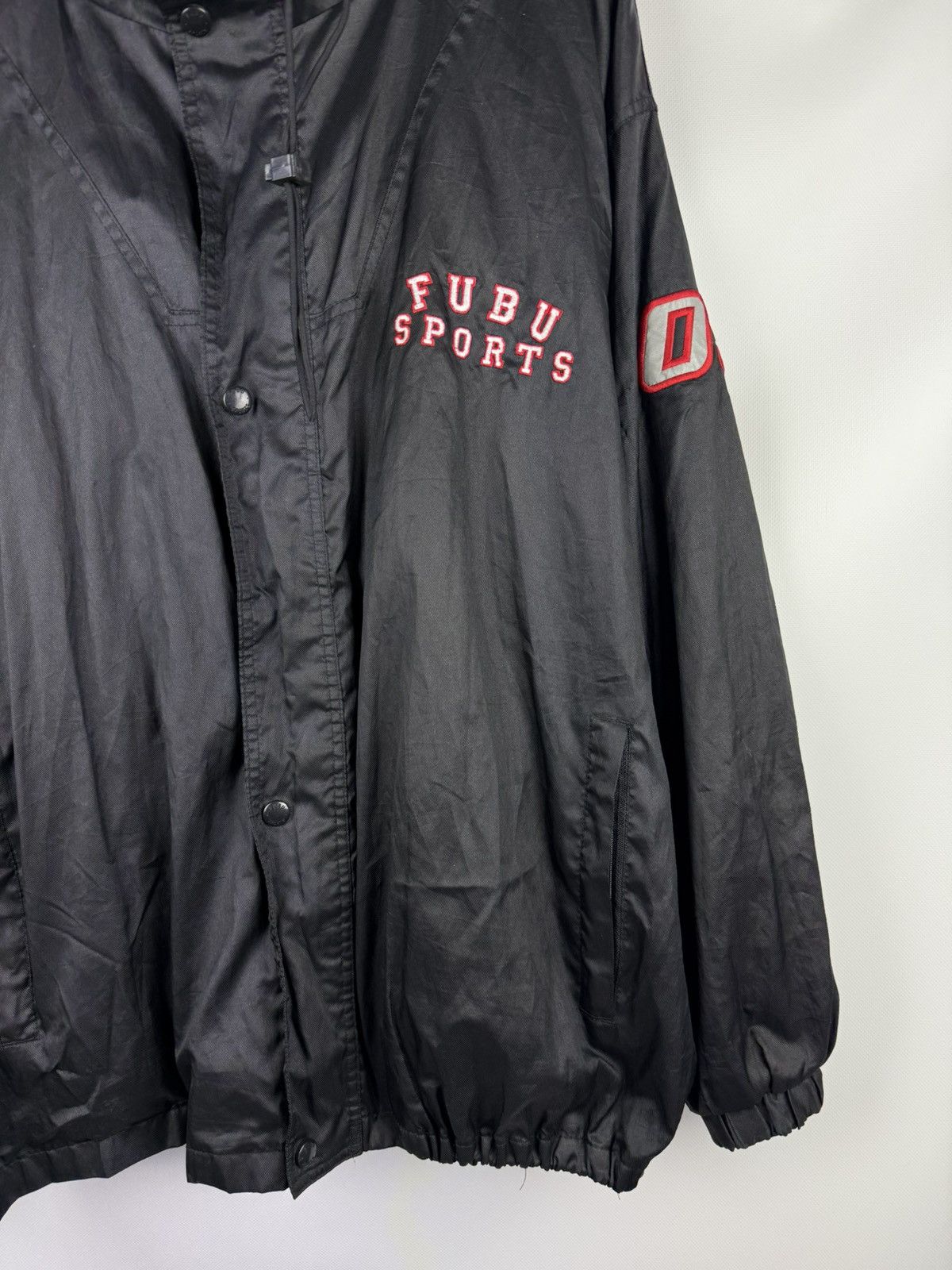 Fubu Fubu Sports Vintage Rap Big Logo Hooded Windbreaker Jacket Size US XXL / EU 58 / 5 - 3 Thumbnail