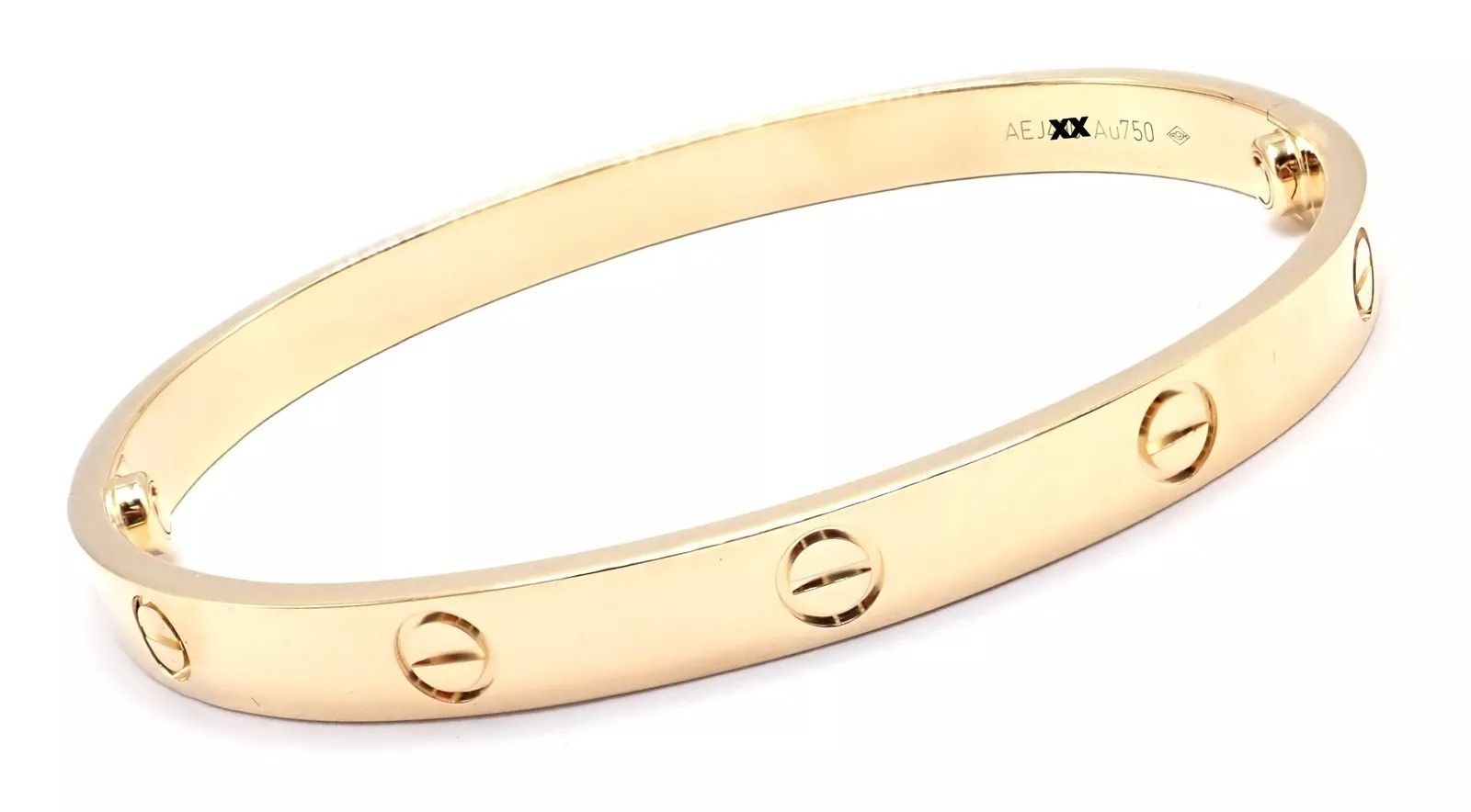 Cartier Cartier 18k Yellow Gold Love Bangle Bracelet Size 19 Paper Size ONE SIZE - 4 Thumbnail