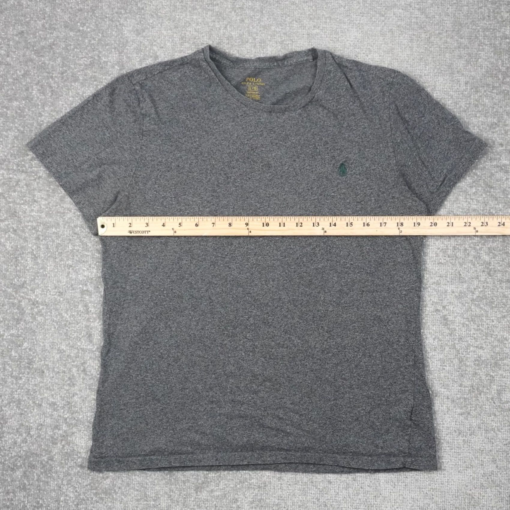 Polo Ralph Lauren Polo Ralph Lauren Mens Large Gray T-Shirt Short Sleeve Crew Neck Logo Cotton Regular Fit Size US L / EU 52-54 / 3 - 4 Thumbnail