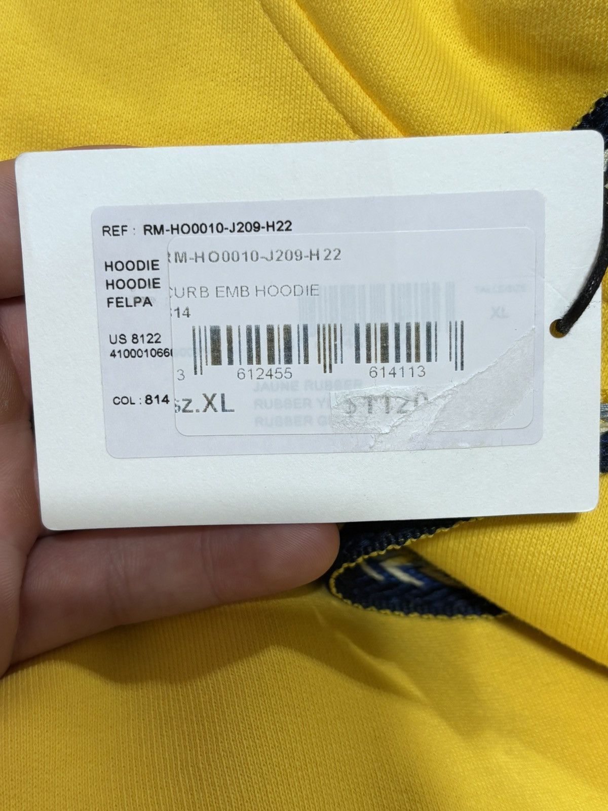 Lanvin Lanvin Curb EMB Yellow Hoodie Size US XL / EU 56 / 4 - 9 Thumbnail