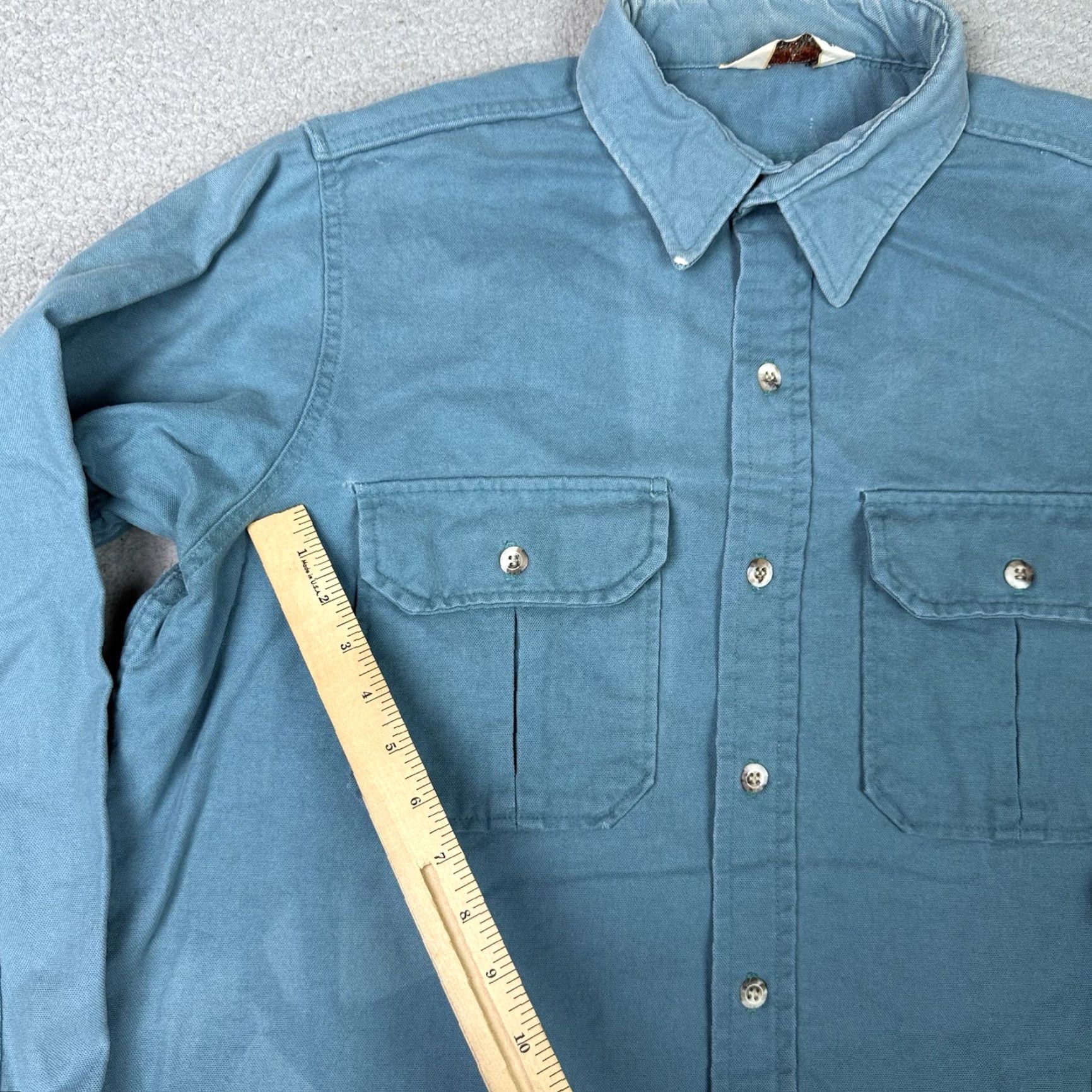 Vintage VINTAGE Cabela's Shirt Mens XL Blue Long Sleeve Button-UpFlannel Distressed Size US XL / EU 56 / 4 - 5 Thumbnail