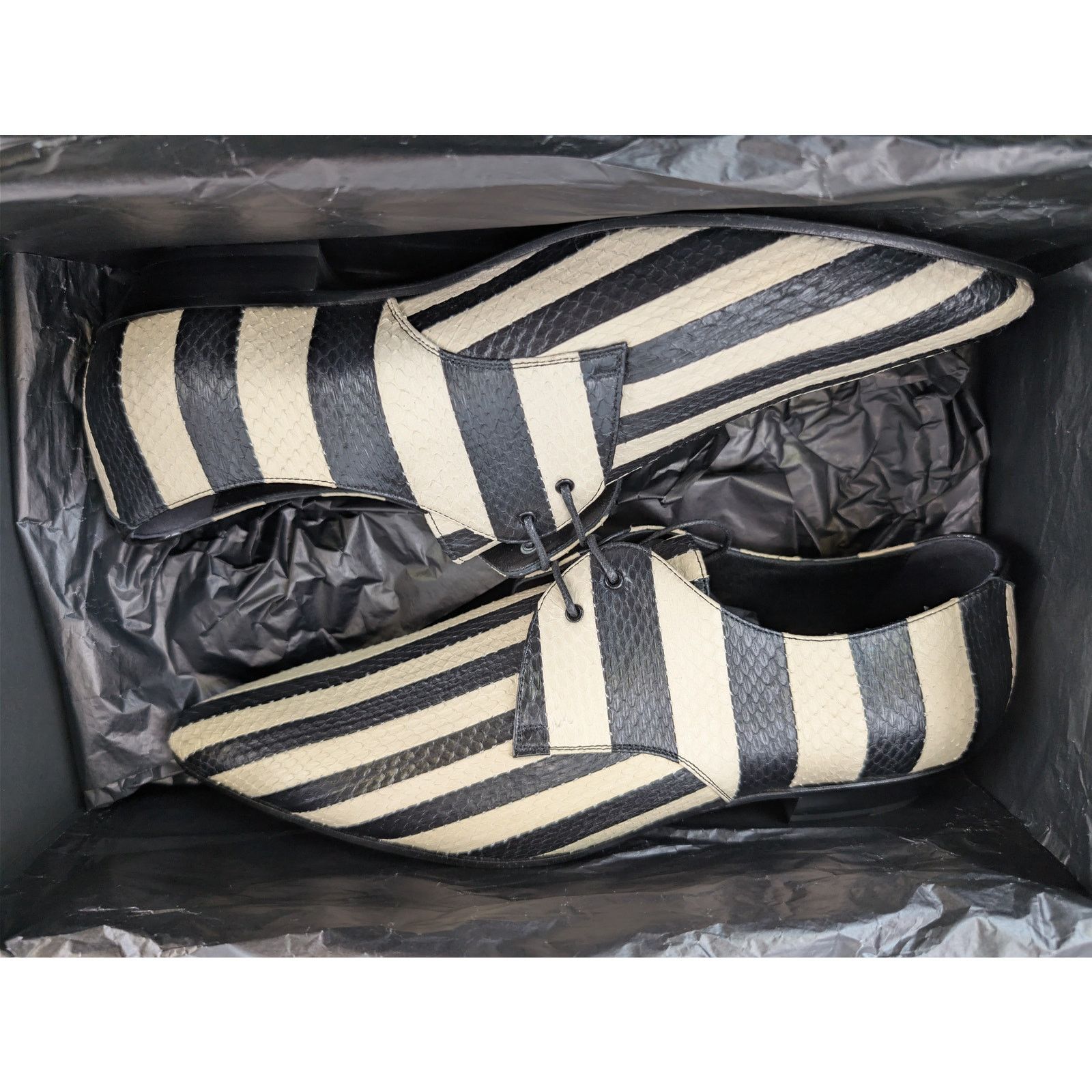 o1rshd1 Jonas 25 Derby Striped Shoes Boots Off White/Black