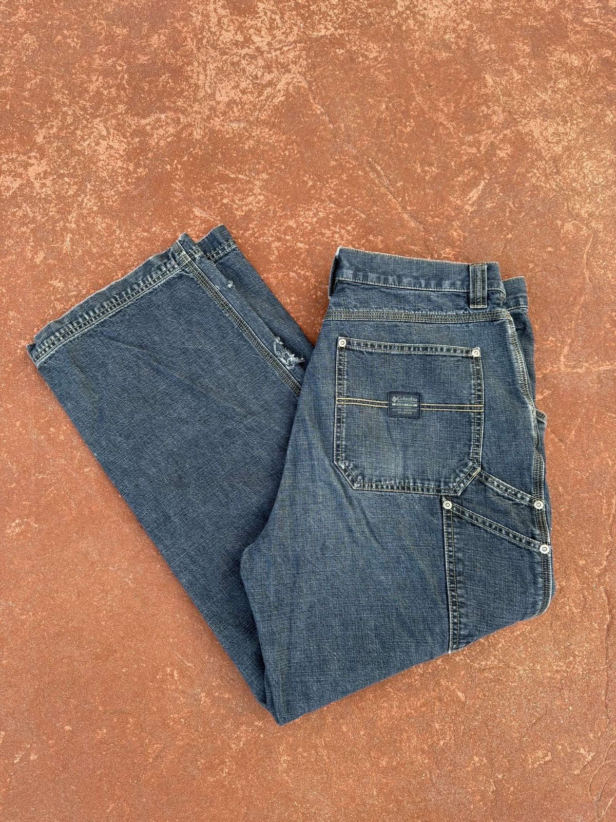 Columbia Vintage 90’s Distressed Columbia Denim Carpenter Pants Size US 36 / EU 52 - 2 Thumbnail