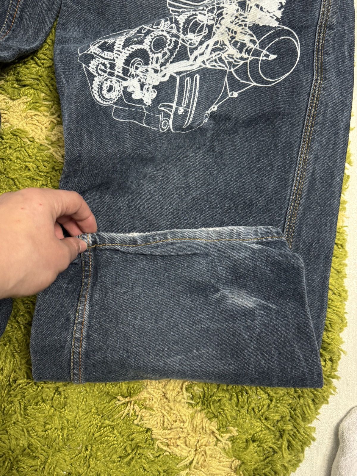 JNCO × Japanese Brand × Wu-Tang Clan Vintage baggy johny blaze jeans very rare skate jeans Size US 40 / EU 56 - 5 Thumbnail