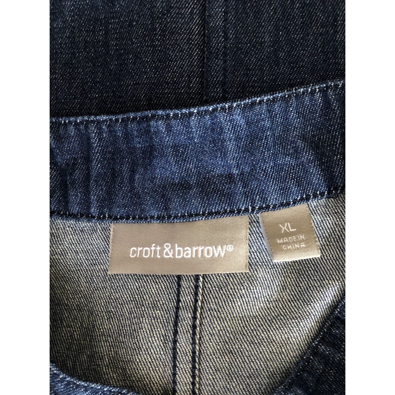 Croft & Barrow Croft Barrow Lt Jacket XL Chambray Denim Pockets Embroidery Dog Mom Puppy Paws Size XL / US 12-14 / IT 48-50 - 5 Thumbnail