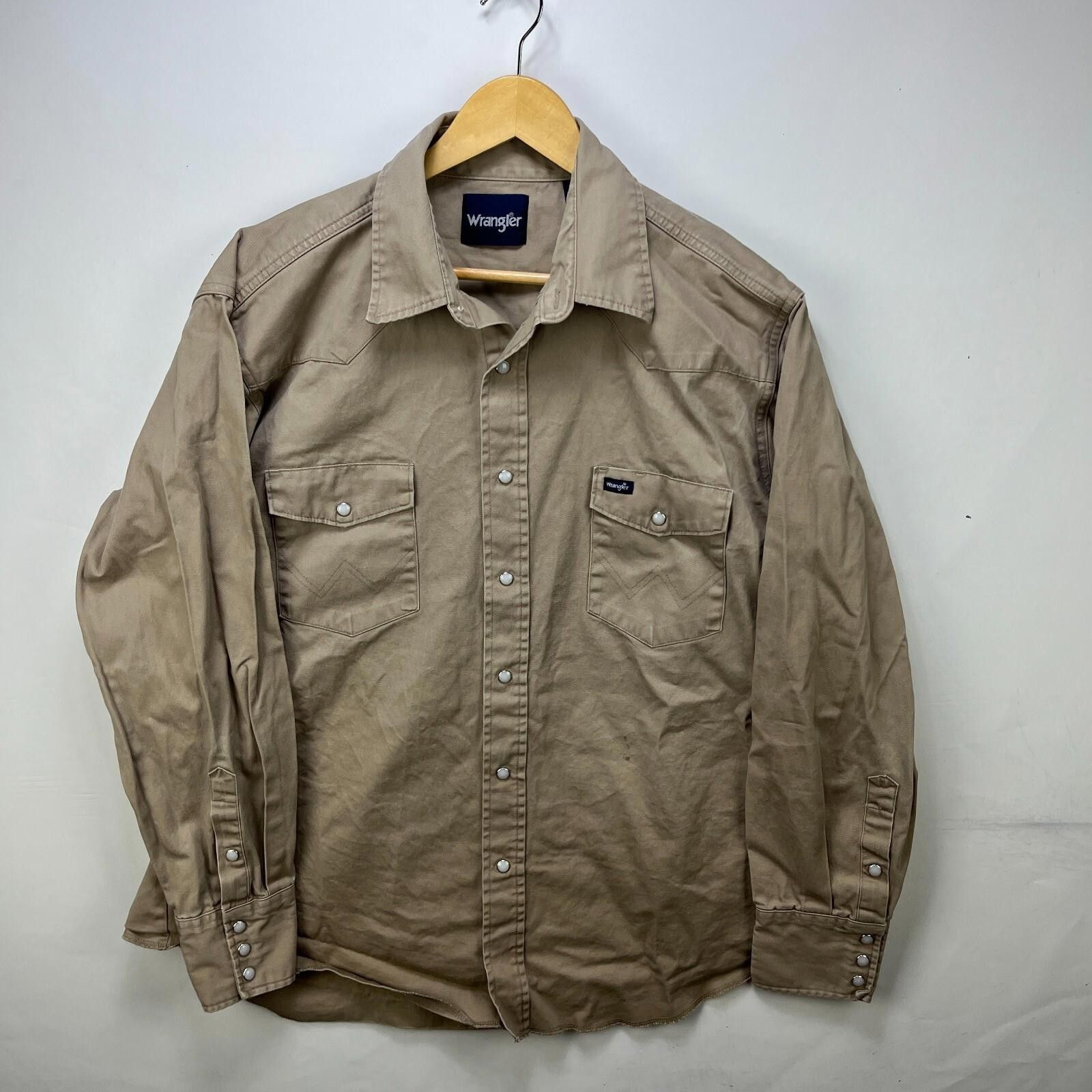 Wrangler Vintage 90s Wrangler Snap Button-Up Long Sleeve Shirt XL Size US XL / EU 56 / 4 - 1 Thumbnail