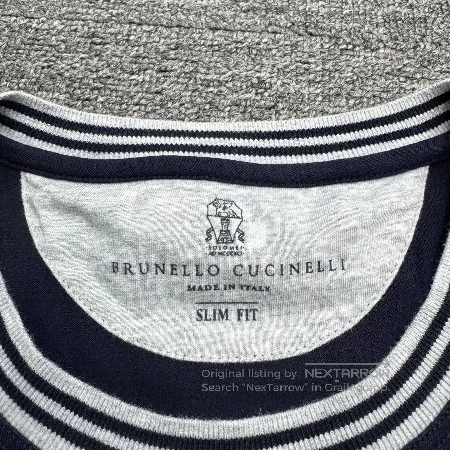 Brunello Cucinelli Brunello Cucinelli Striped Collar Short Sleeve. Size US S / EU 44-46 / 1 - 2 Thumbnail