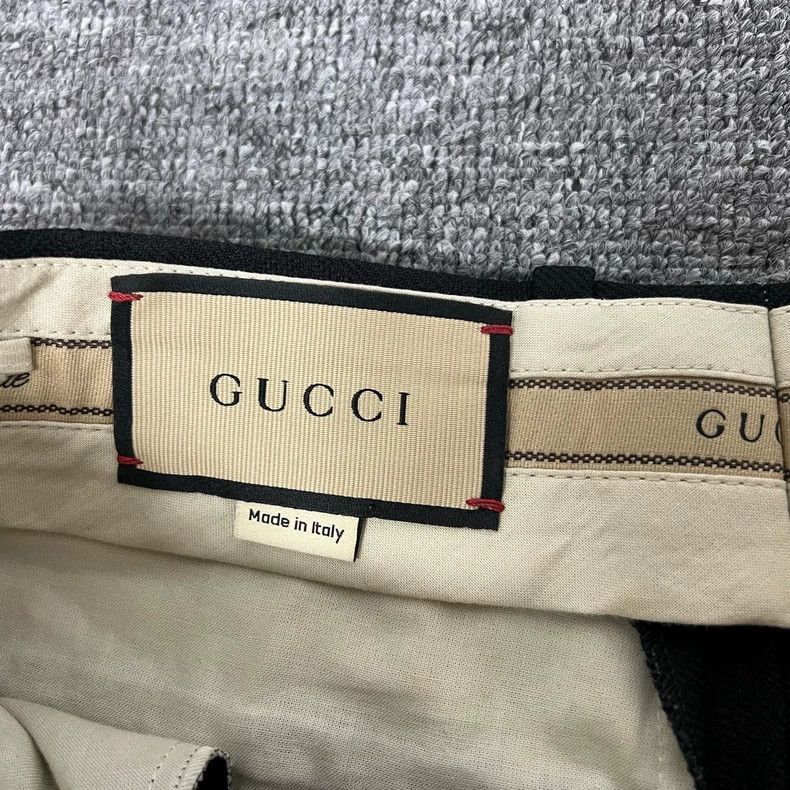 Gucci Gucci Wool WideLeg Pants in Black-2506 Size 35" - 6 Thumbnail