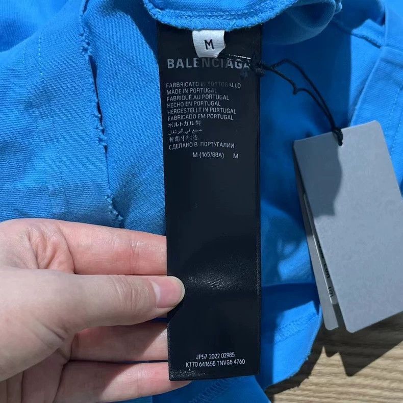 Balenciaga Balenciaga Balenciaga Logo T-Shirt with Blue Design-2506 Size US M / EU 48-50 / 2 - 4 Thumbnail
