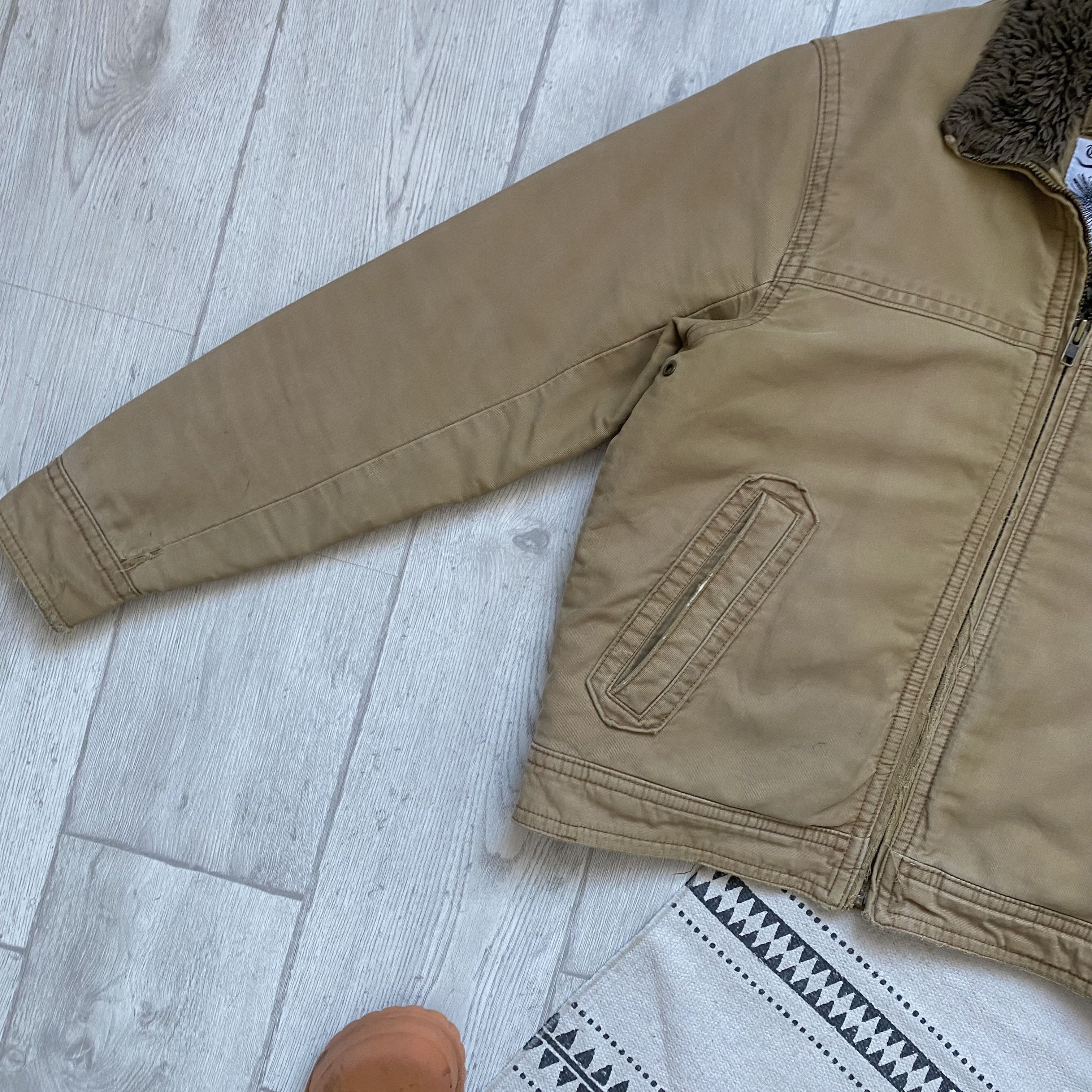 Hysteric Glamour Vintage Thrashed Carhartt Style Faux Fur Sherpa work jacket Size US M / EU 48-50 / 2 - 5 Thumbnail