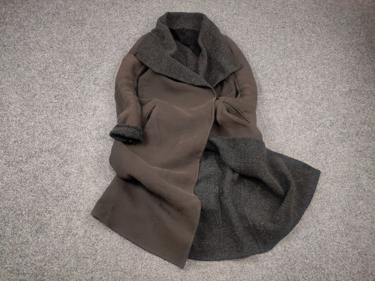 Masnada Masnada asymmetric clasp Wool coat Jacket Faded Color MA+ Size S / US 4 / IT 40 - 2 Thumbnail