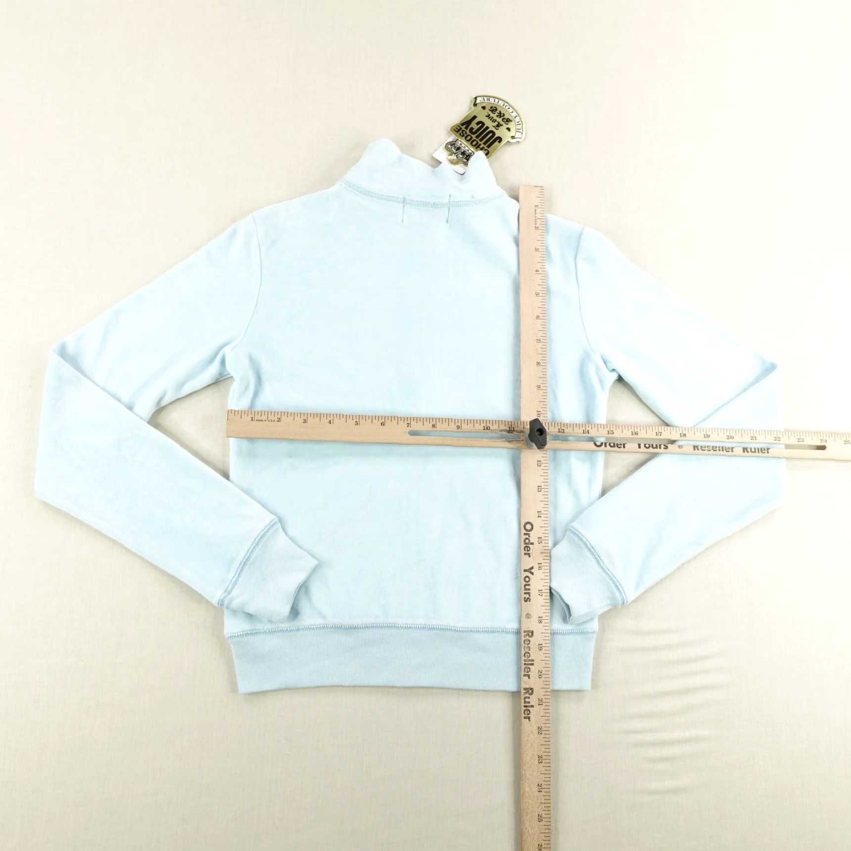 Juicy Couture VINTAGE Juicy Couture Jacket Womens Small Blue Velour Track Suit Top NWT 90s USA Size S / US 4 / IT 40 - 7 Thumbnail