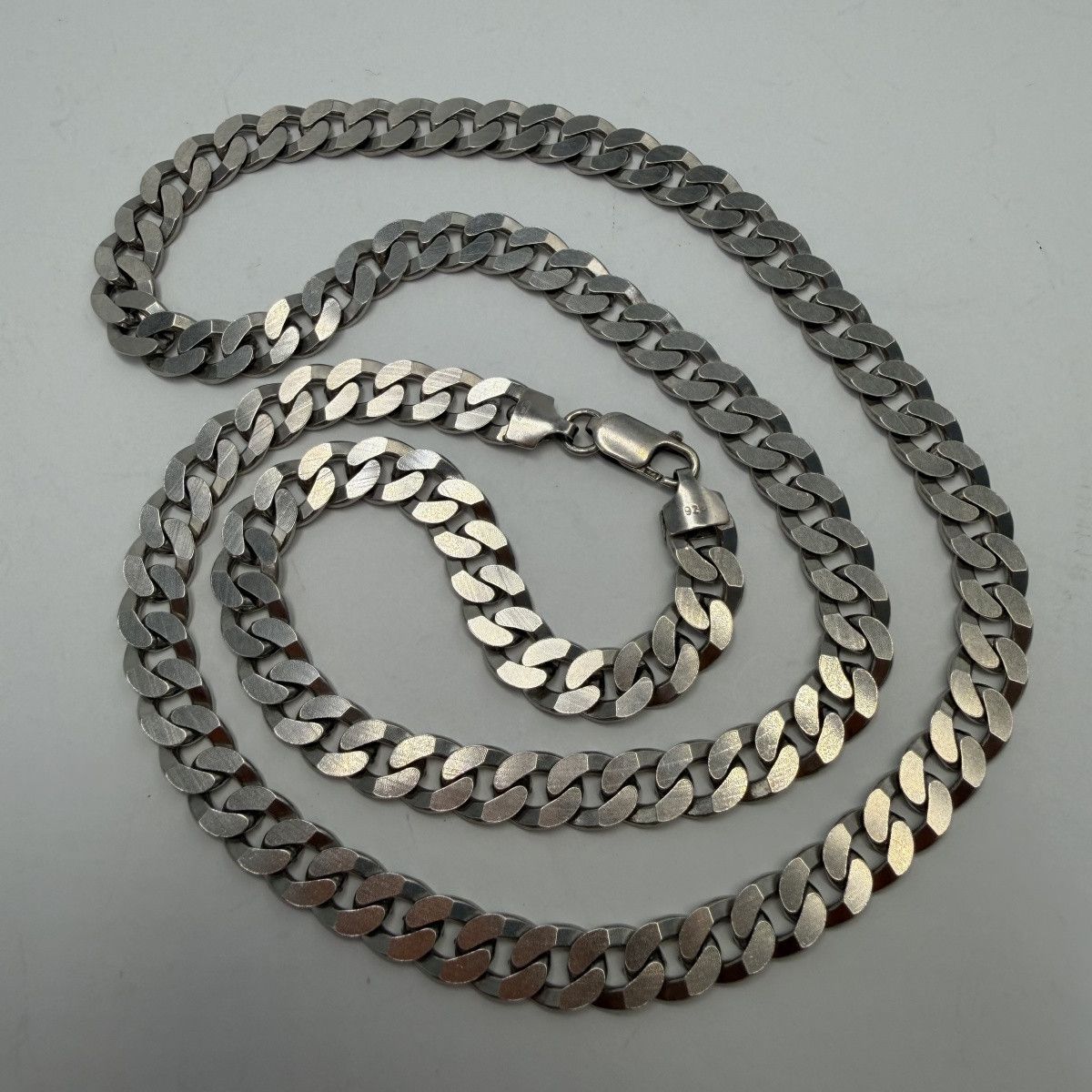 Sterling Silver Vintage 925 Sterling Silver Men's Curb Chain Necklace Size ONE SIZE - 6 Thumbnail