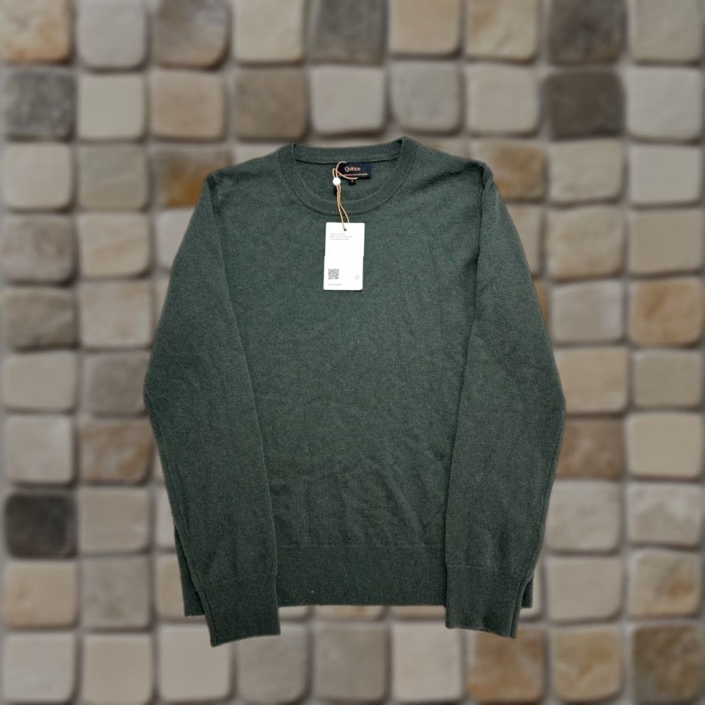 Quince Quince Sweater Womens S Green Cashmere Knit Pullover New Pullover Casual Knit Crew Neck Regular Size S / US 4 / IT 40 - 1 Thumbnail