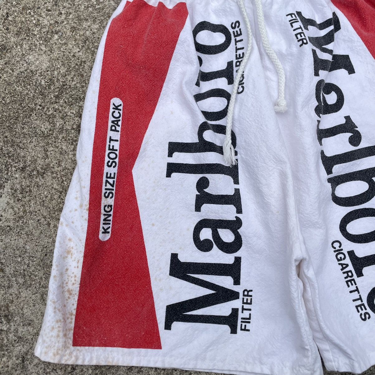 Marlboro 🔥Vintage 80s Marlboro Over Print Draw String Shorts Pants Size US 30 / EU 46 - 4 Thumbnail