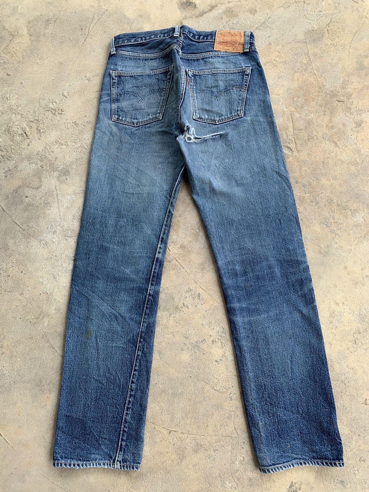 Levi's Vintage Levis Big E 501XX Selvedge Distressed Denim Size US 30 / EU 46 - 2 Thumbnail