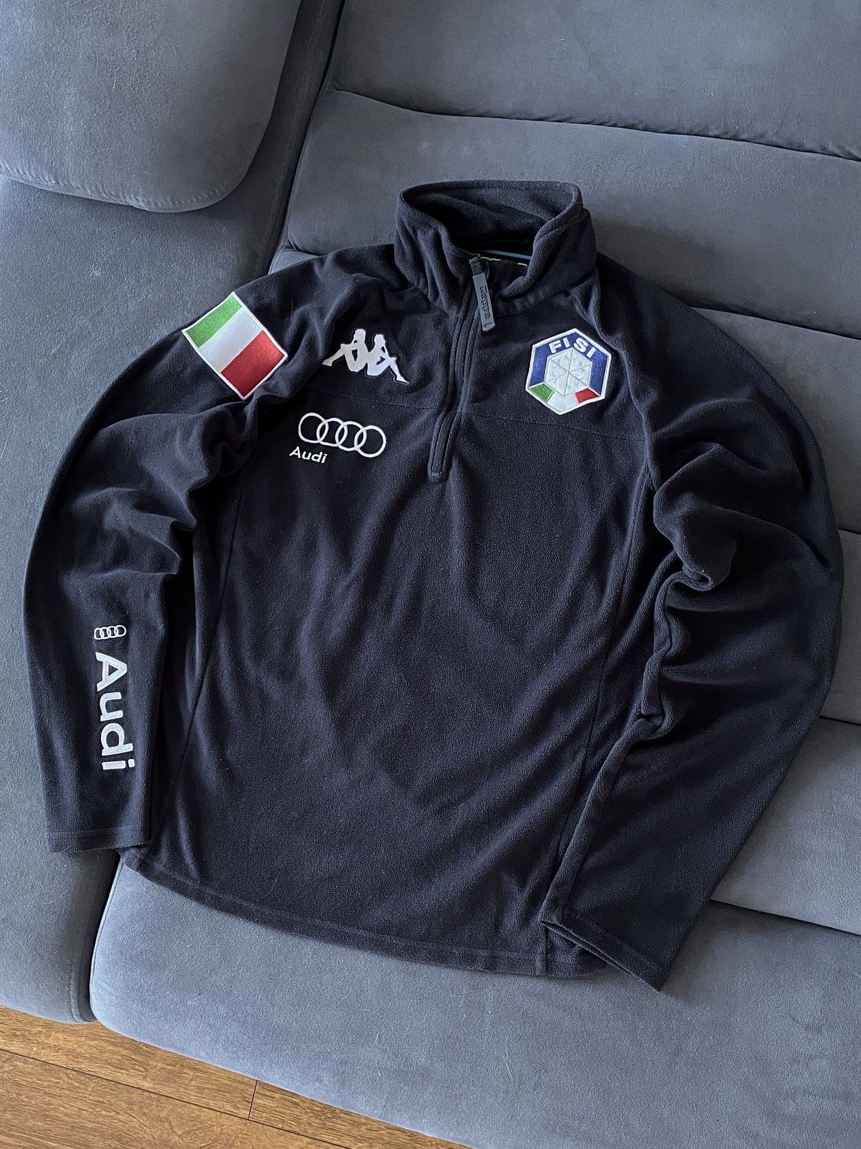 Audi Vintage Kappa Audi FiSi Racing Fleece Sweatshirt Pullover Size US L / EU 52-54 / 3 - 1 Thumbnail