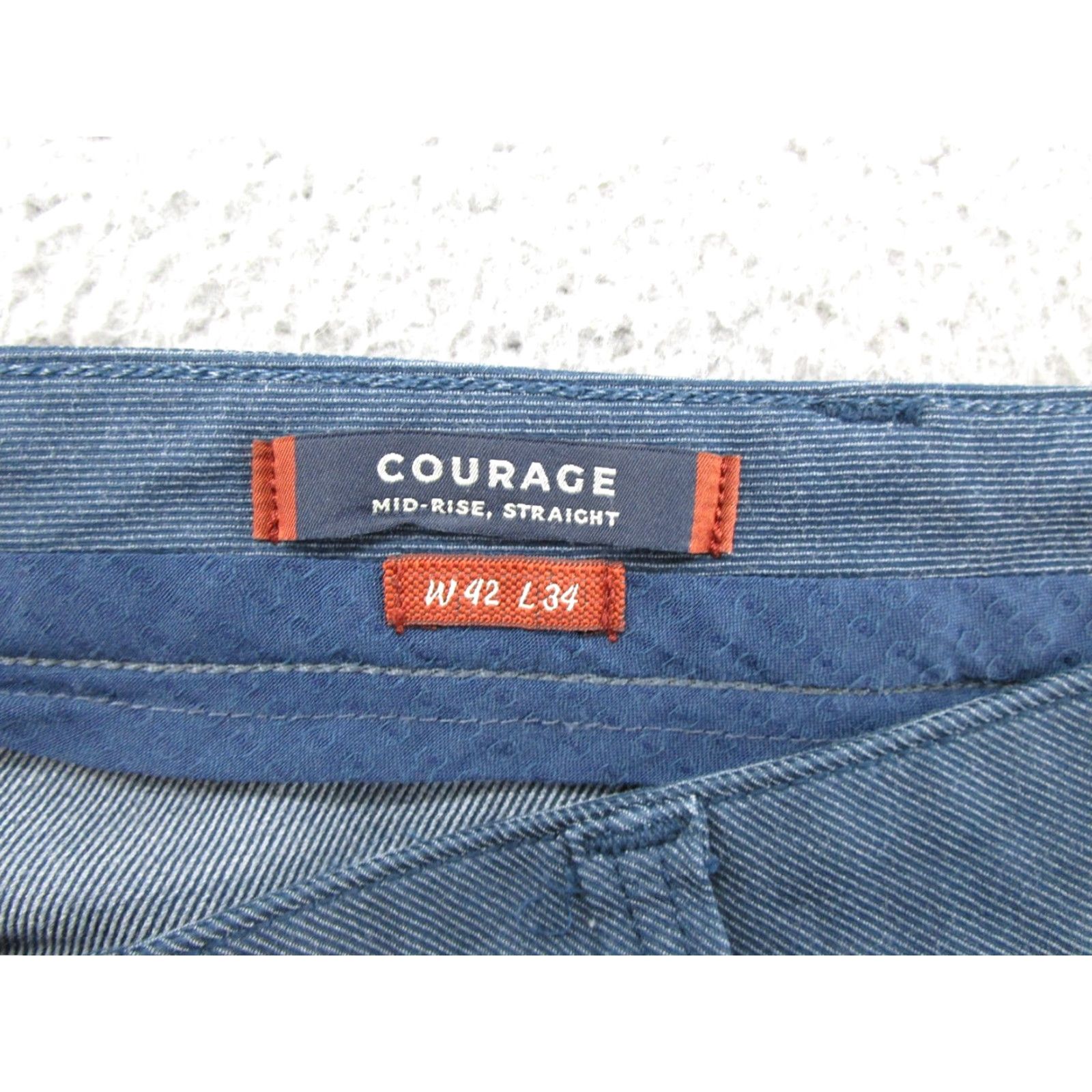 Vintage 34 Heritage Mens Dress Pants Blue Mid-Rise Straight Fit 42x34 Size US 42 / EU 58 - 5 Thumbnail