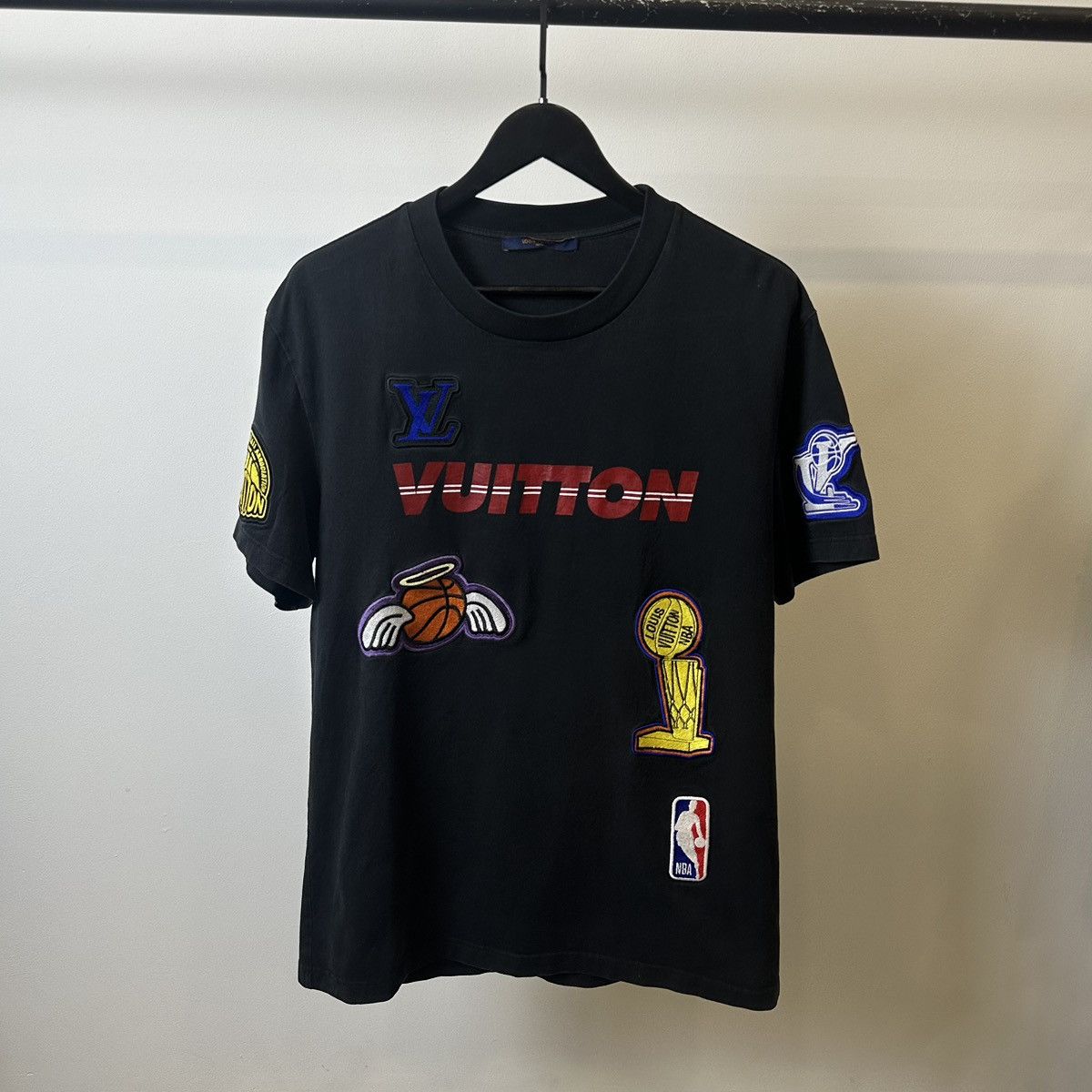 image of Louis Vuitton x NBA T Shirt in Black, Men's (Size Large)