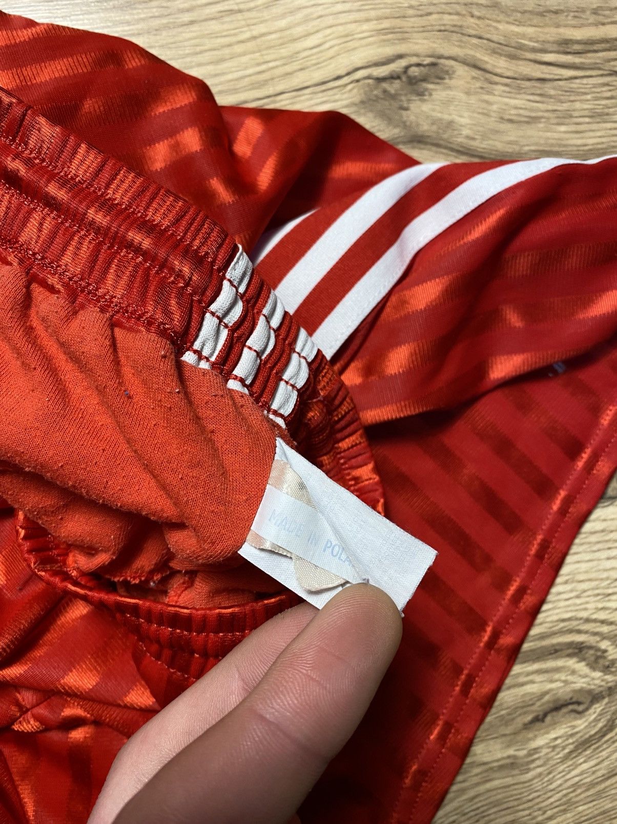 Adidas Vintage Adidas Football Shorts Red Shadow Stripe 80s 90s M Size US 32 / EU 48 - 7 Thumbnail