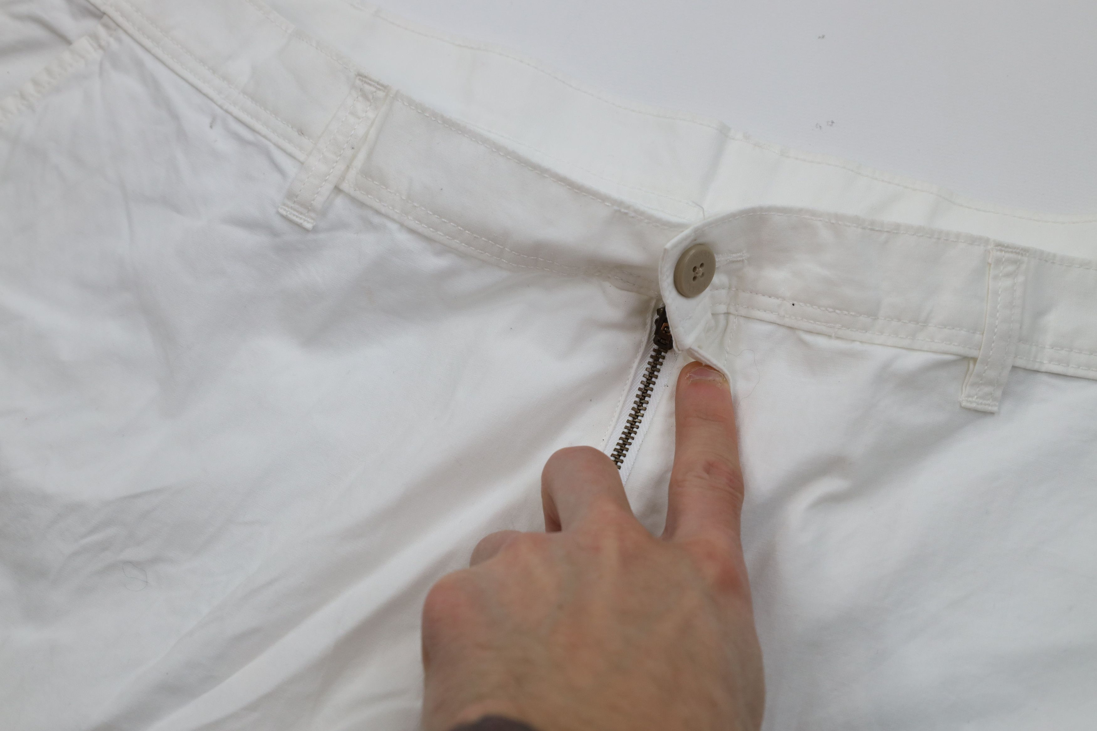 Jos. A. Bank Deadstock Vintage 90s Y2K Jos A Bank White Cotton Size US 44 / EU 60 - 5 Thumbnail