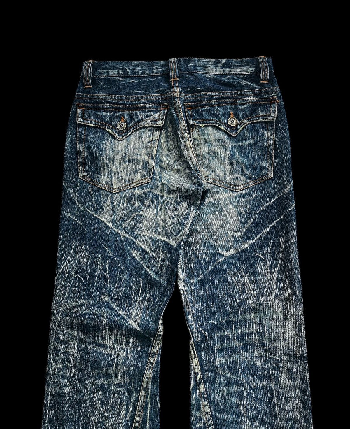 Le Grande Bleu (L.G.B.) Vintage Nylaus Discharge Lightning Thunder Flare Jeans Size US 31 - 8 Thumbnail