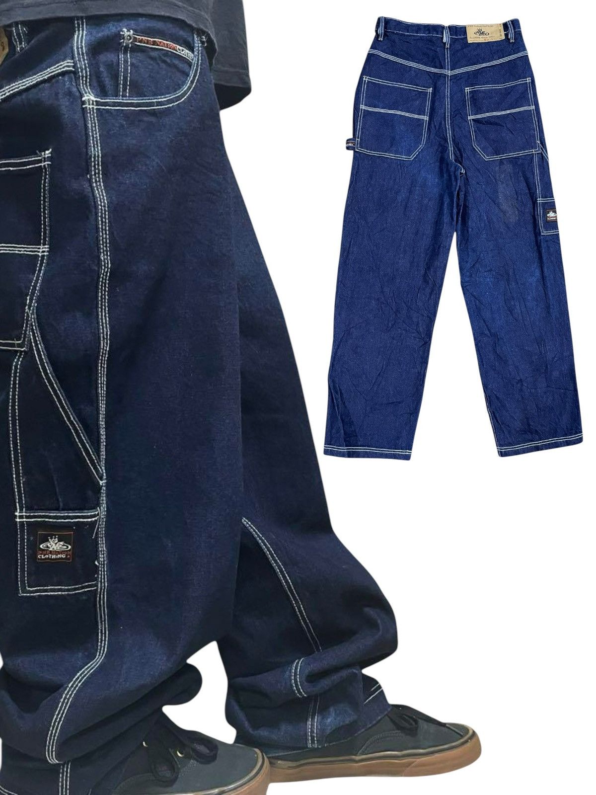 Chance The Rapper × Shorty's Skateboards Streetwear Baggy PNB Nation Rapper Jeans Size US 34 / EU 50 - 15 Thumbnail