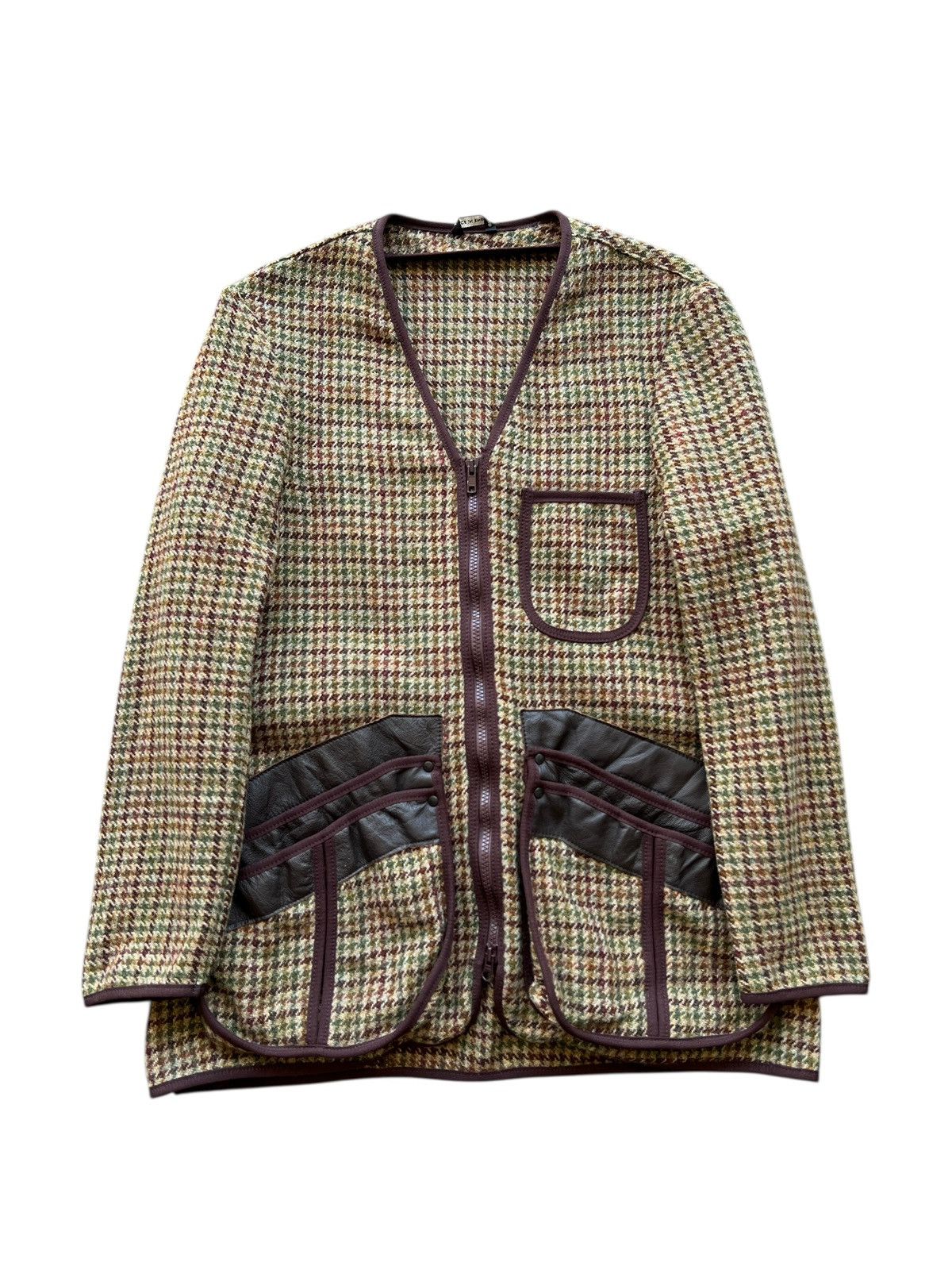 Nepenthes 🔥 Nepenthes X Harris Tweed Colar Less wool Hunting Jacket Size US S / EU 44-46 / 1 - 8 Thumbnail