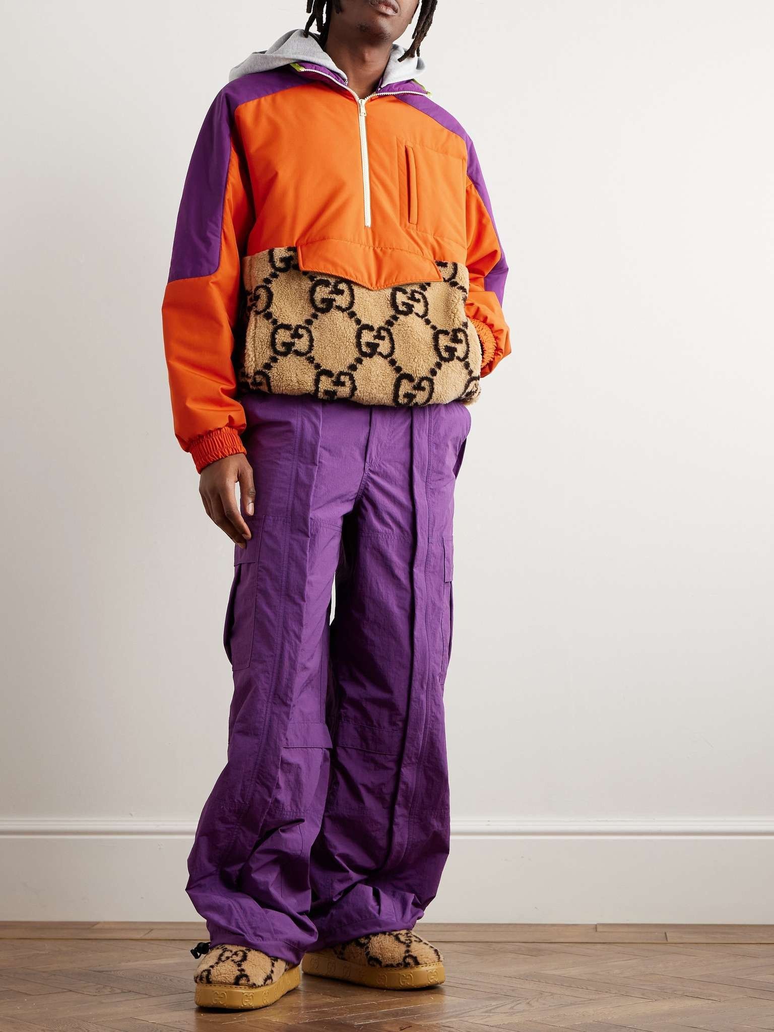 Gucci o1s1wg110125 GG Fuzzy Fabric Half Zip Jacket in Multicolor Size US XL / EU 56 / 4 - 2 Thumbnail