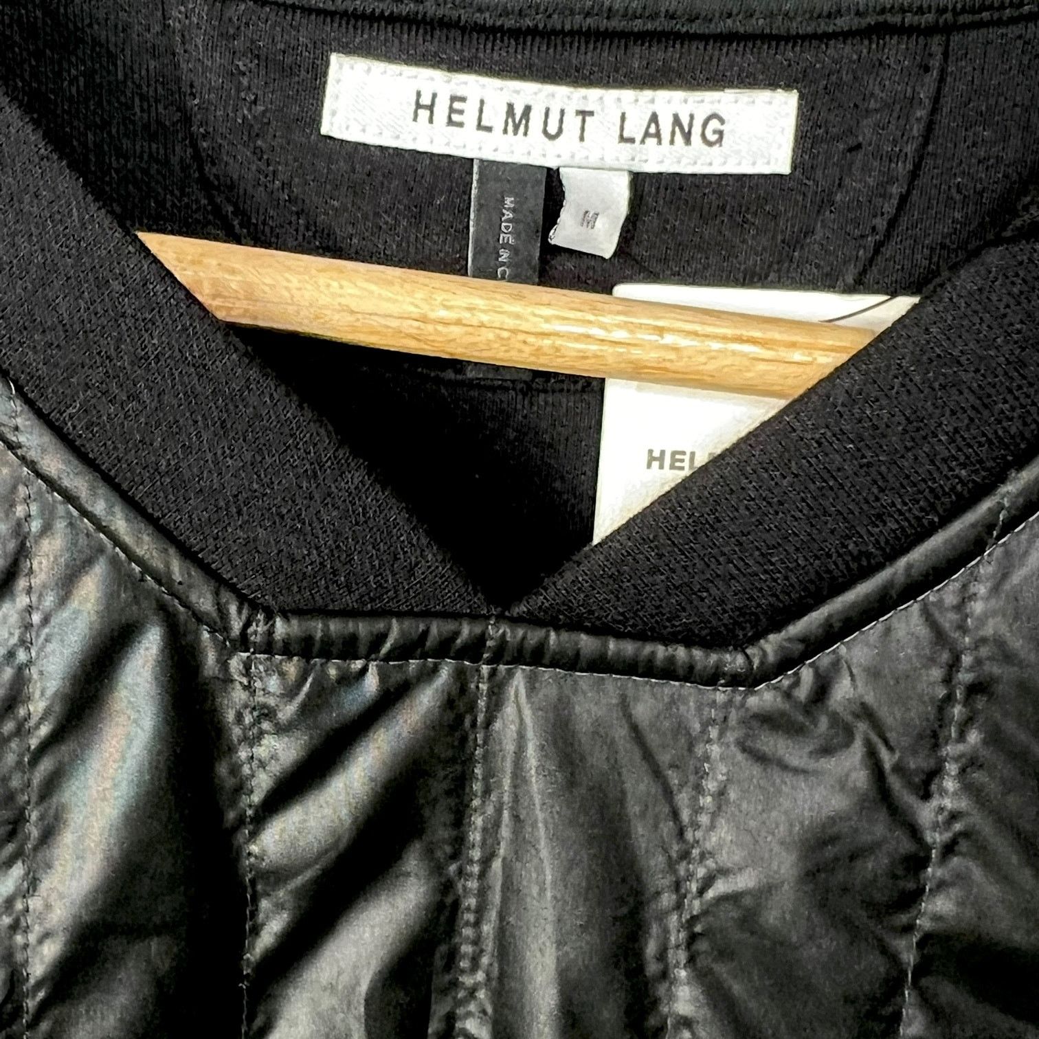 Helmut Lang Men's Helmut Lang Quilted Front Black Sweatshirt F09HM514 Size US M / EU 48-50 / 2 - 3 Thumbnail