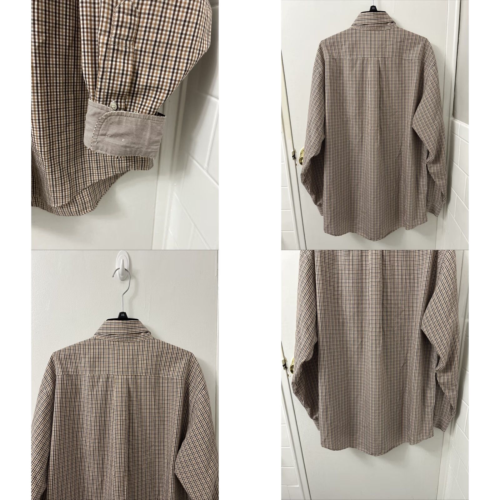 Brooks Brothers Brooks Brothers Original Polo Shirt Mens Medium Brown Plaid Regular Fit Non Iron Shirt Size US M / EU 48-50 / 2 - 8 Thumbnail