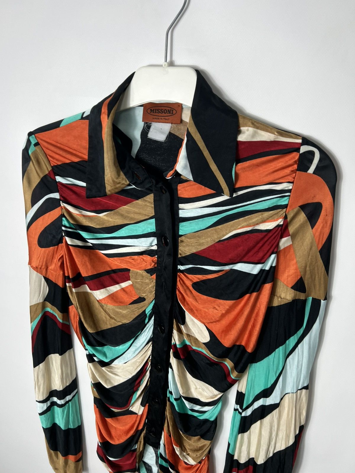 Missoni Vintage Italian Designer luxury Missoni Long Sleeve Shirt Size XS / US 0-2 / IT 36-38 - 2 Thumbnail