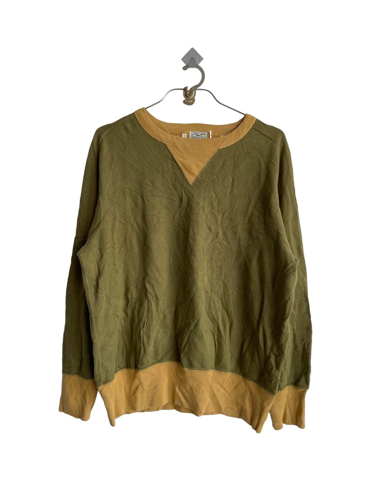 Levi's Vintage Clothing Vtg 1950s LVC Olive Bay Meadows Double V Two Tones Sweater Size US M / EU 48-50 / 2 - 1 Thumbnail