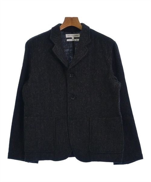 Jacket Button Plain Wool Dark Gray