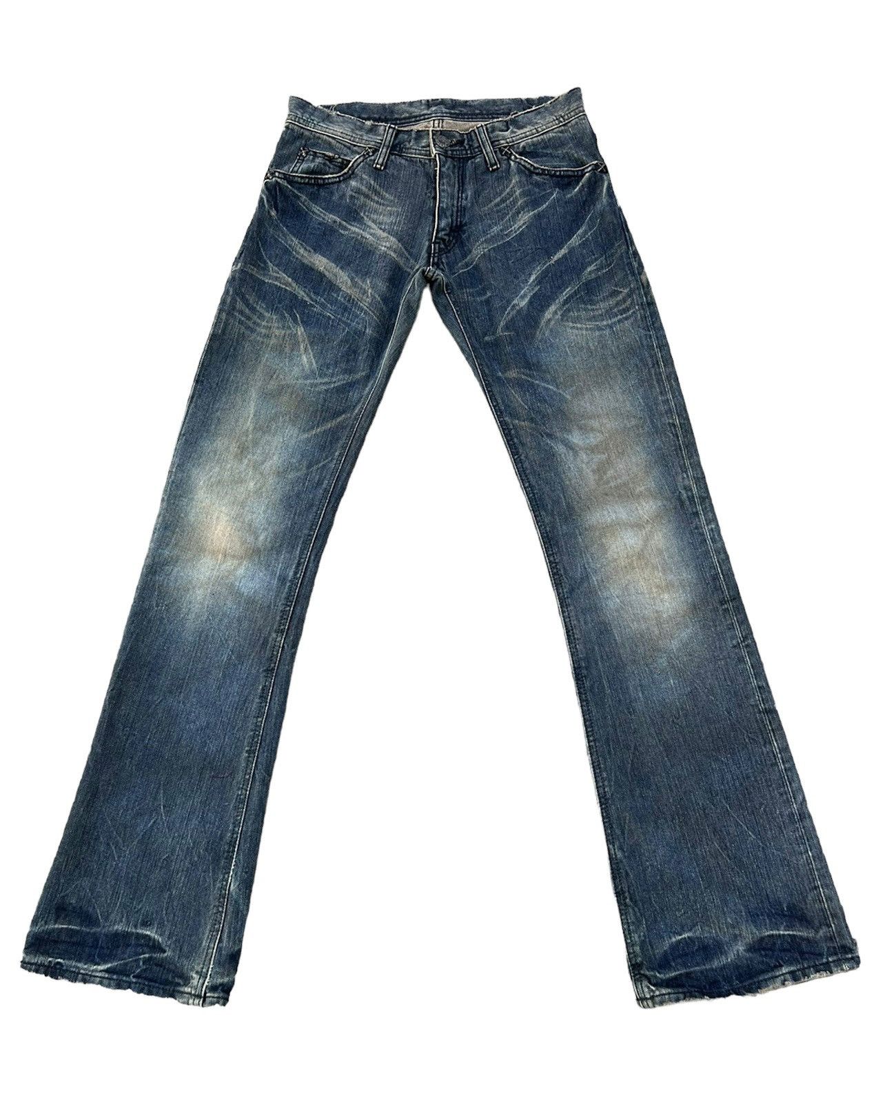 Japanese Brand × Lee × Vintage Vintage Lee X Japan Mud Wash Denim Flare Jeans Size US 29 - 1 Thumbnail