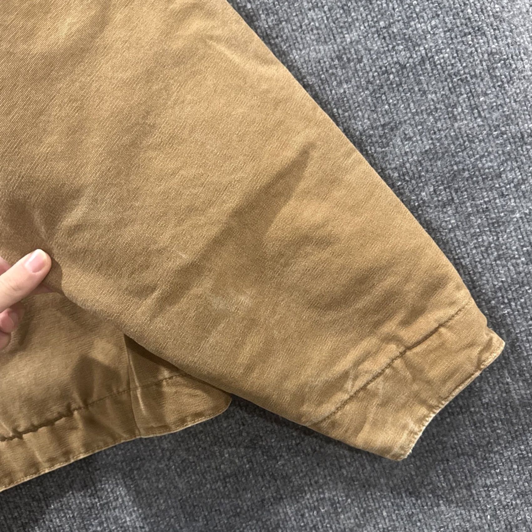 Carhartt VINTAGE Carhartt Detroit Jacket Blanket Lined Men’s 2XL J97 CML Camel Brown Bomber Jacket Mens Size US XXL / EU 58 / 5 - 6 Thumbnail