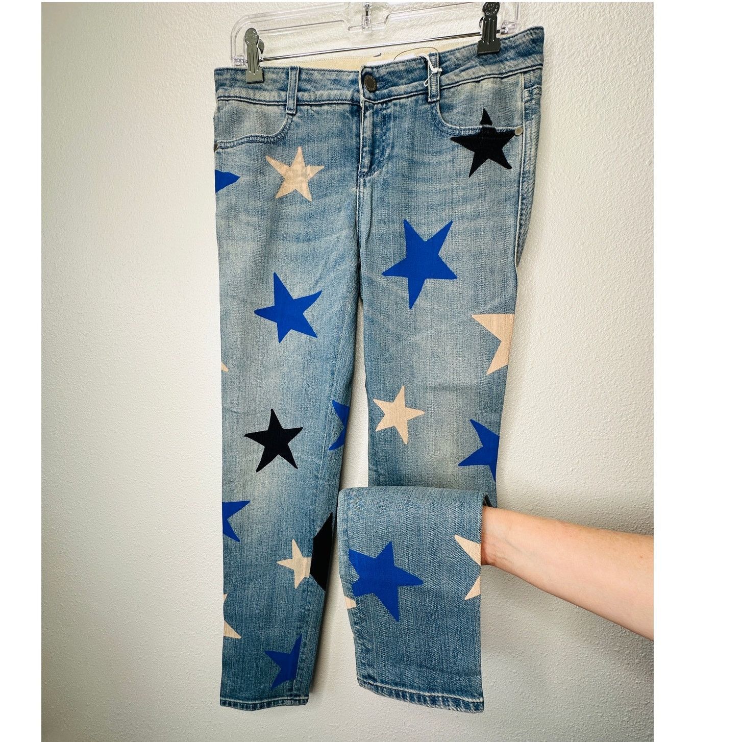 Stella McCartney NWT Stella McCartney Star Low Rise Skinny Boyfriend Jeans 29 Size 29" - 4 Thumbnail