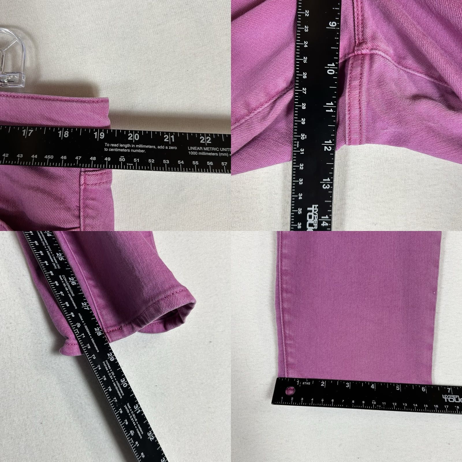 Gap Gap 1969 Always Skinny Jeans Womens 33/16R Pink Denim Mid Rise 5-Pocket Distressed Look, Vintage? No, Flawed Size 24" / US 00 / IT 34 - 9 Thumbnail