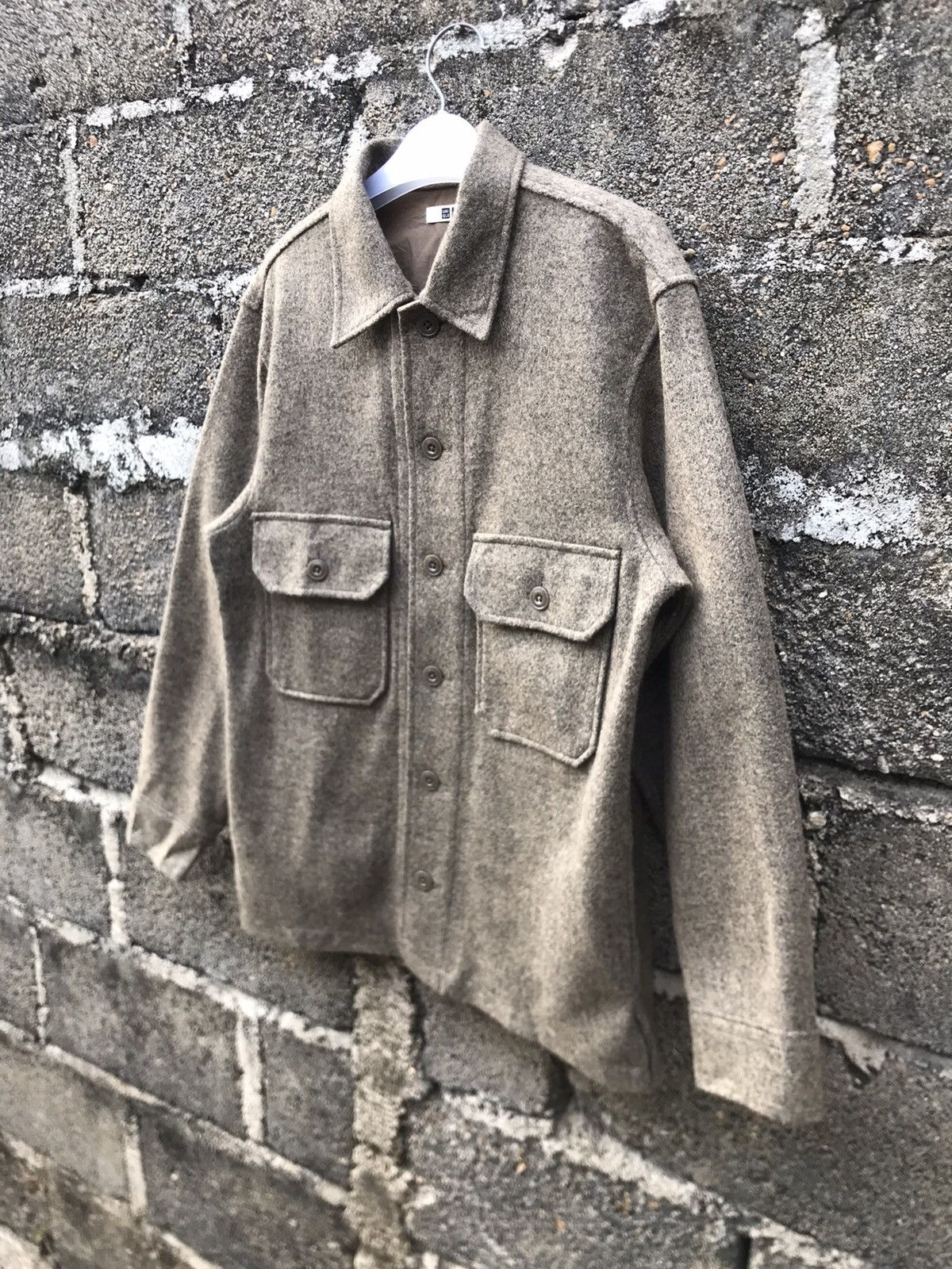 Lemaire × Uniqlo ⚡️Christopher Lemaire Uniqlo Wool Button Chore Shirt Jacket Size US S / EU 44-46 / 1 - 3 Thumbnail