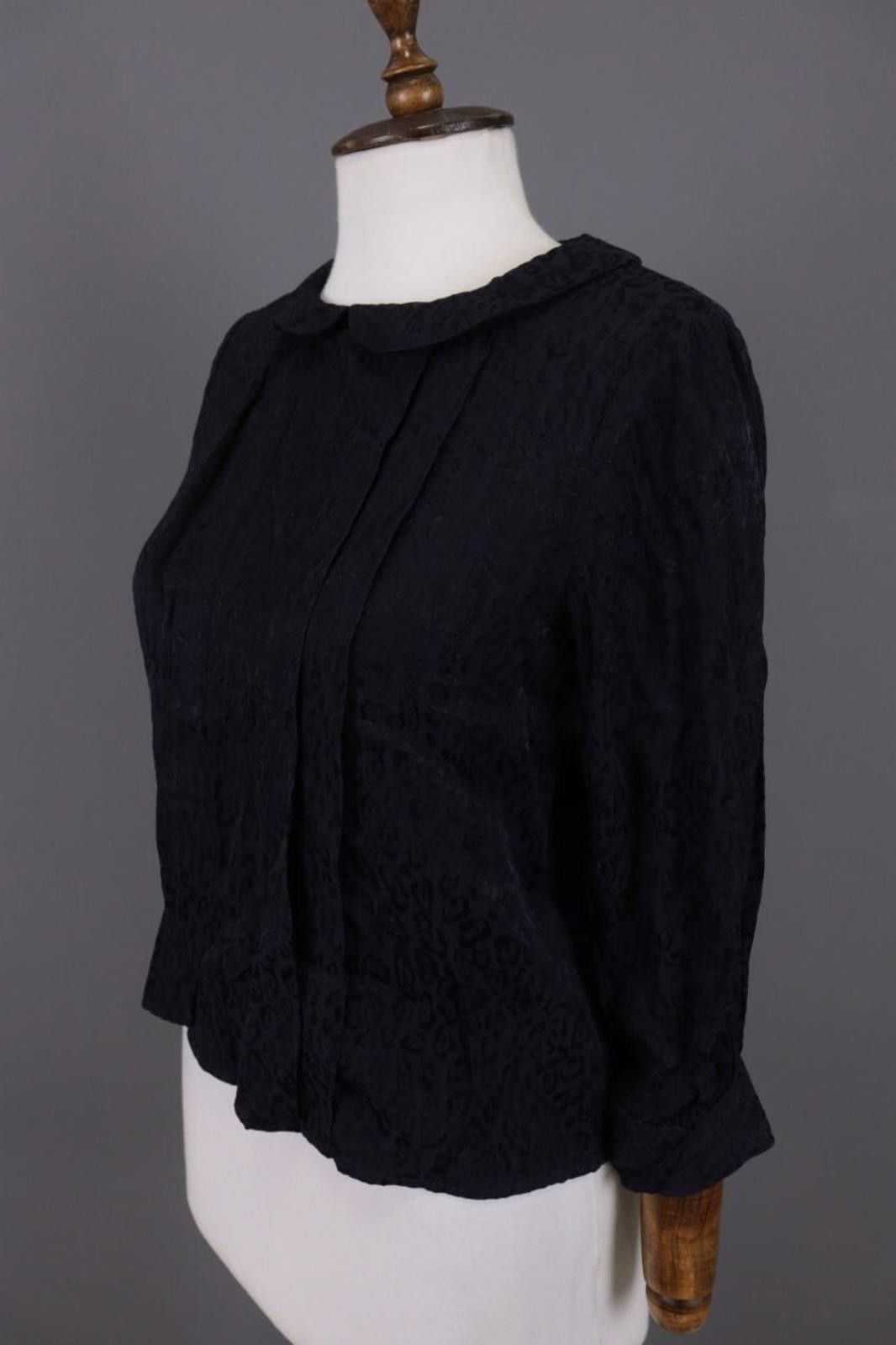 Designer Claudie Pierlot Black Animals Blow Blouse Shirt Size 36 Size M / US 6-8 / IT 42-44 - 6 Thumbnail