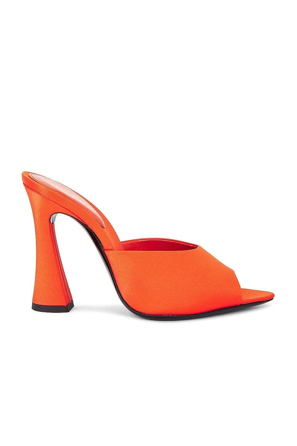 Saint Laurent Paris o1s1wg110925 Suite Mules in Satin Crepe in Arancio Size US 9 / IT 39 - 1 Thumbnail
