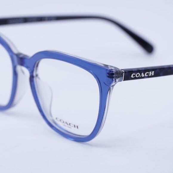Coach Coach HC6222F 5787 Eyeglasses Blue 53mm Square Frame Size ONE SIZE - 7 Thumbnail