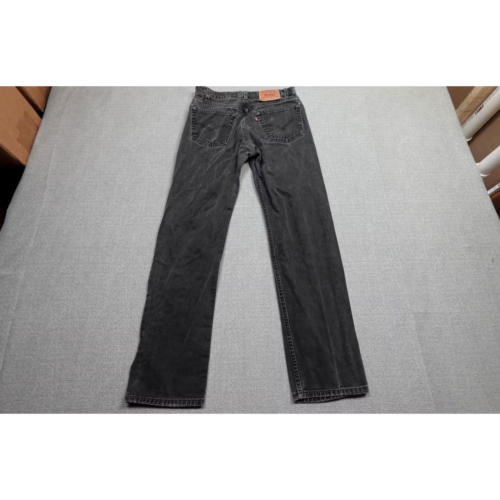 Levi's Levi's 505 Jeans Mens 33x34 Black Charcoal Denim USA Regular Fit Straight Leg Size US 33 - 4 Thumbnail