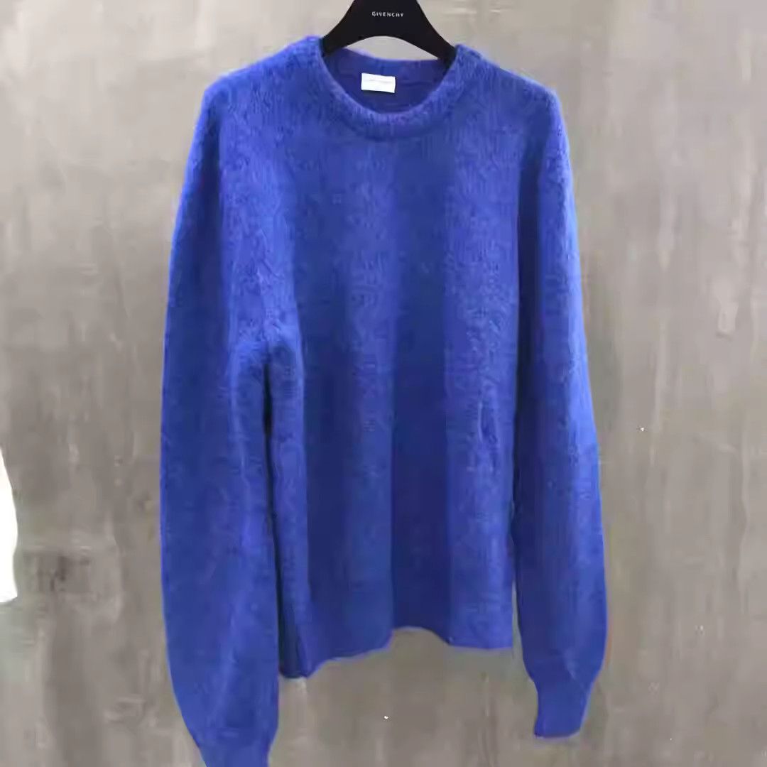 saint laurent Electric Blue Mohair Sweater