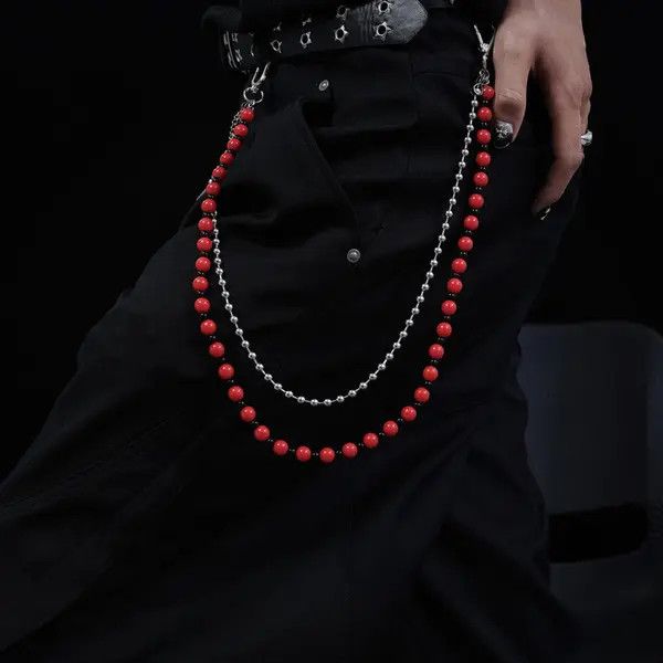 Other Double Layered Beaded Wallet Chain Size ONE SIZE - 1 Thumbnail