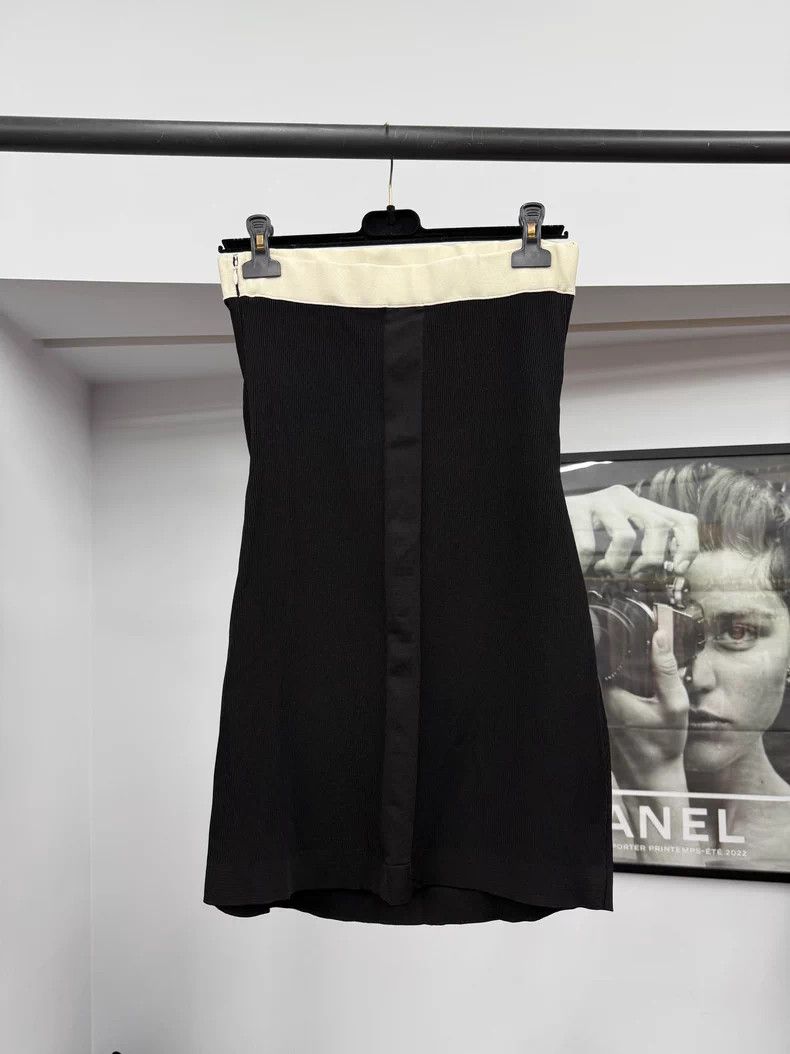Chanel Chanel Black and white colour-block knitted skirt Size S / US 4 / IT 40 - 3 Thumbnail
