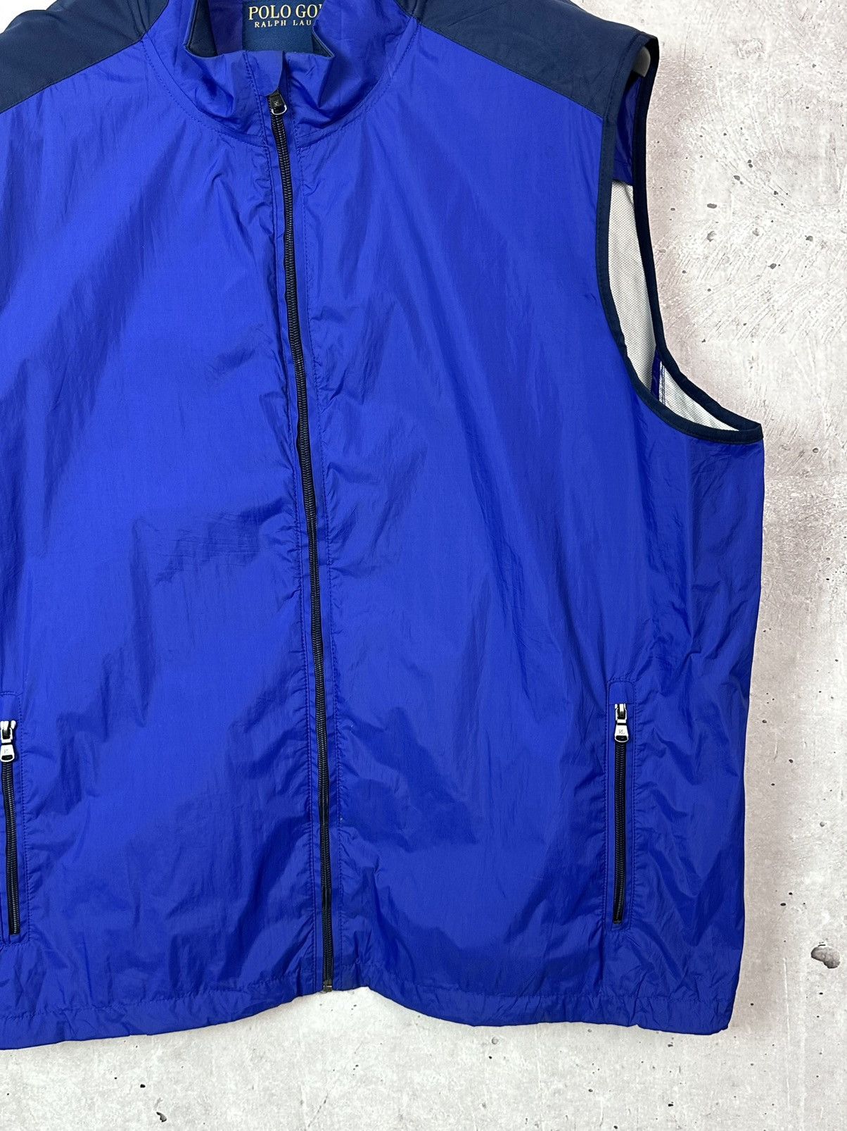 Polo Ralph Lauren Polo Golf Ralph Lauren Wind Water Resistant Blue Nylon Vest Size US XL / EU 56 / 4 - 4 Thumbnail
